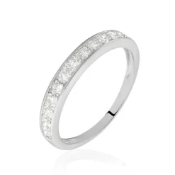 Histoire d'Or Demi Alliance Juliette Platine Blanc Diamant New