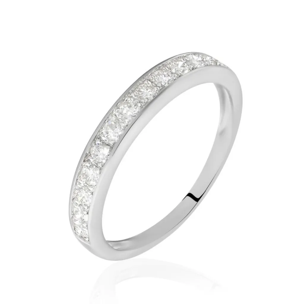 Histoire d'Or Demi Alliance Juliette Platine Blanc Diamant New