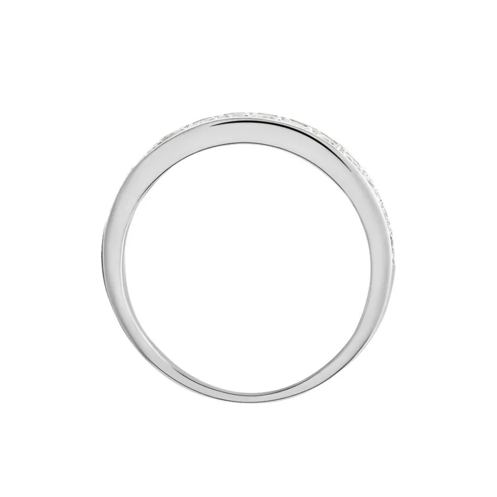 Histoire d'Or Demi Alliance Juliette Platine Blanc Diamant New