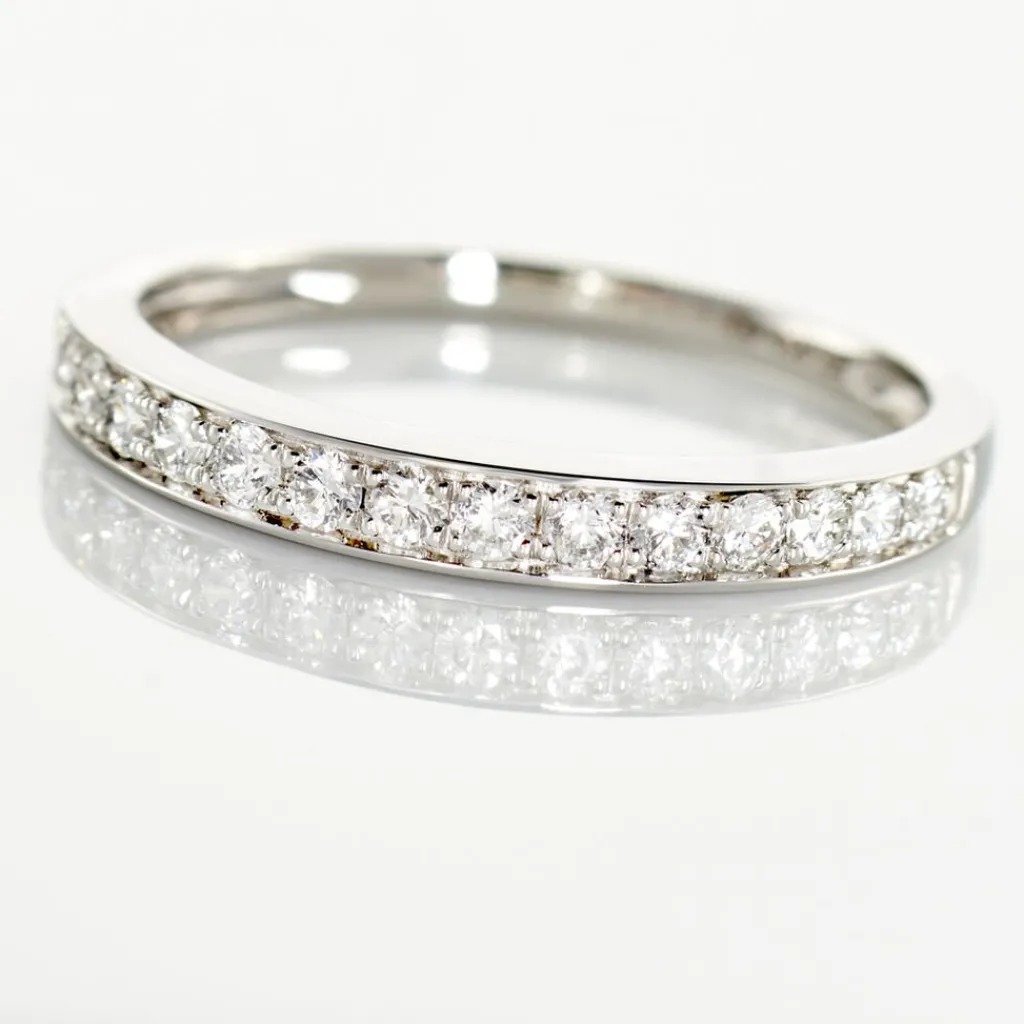 Histoire d'Or Demi Alliance Juliette Platine Blanc Diamant Outlet