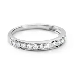 Histoire d'Or Demi Alliance Rhea Platine Blanc Diamant Outlet