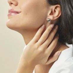 Histoire d'Or Demi Creoles Argent Blanc Cyrilla Clearance