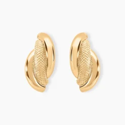 Histoire d'Or Demi Créoles Or Jaune Fermine