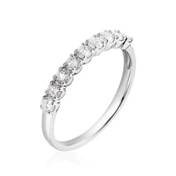 Histoire d'Or Demi-alliance Or Blanc  Eloisa Diamant Synthetique Outlet