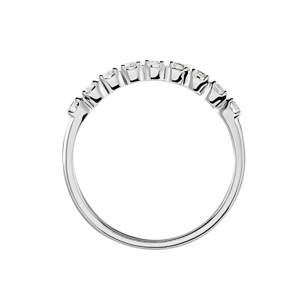 Histoire d'Or Demi-alliance Or Blanc Eloisa Diamant Synthetique Outlet