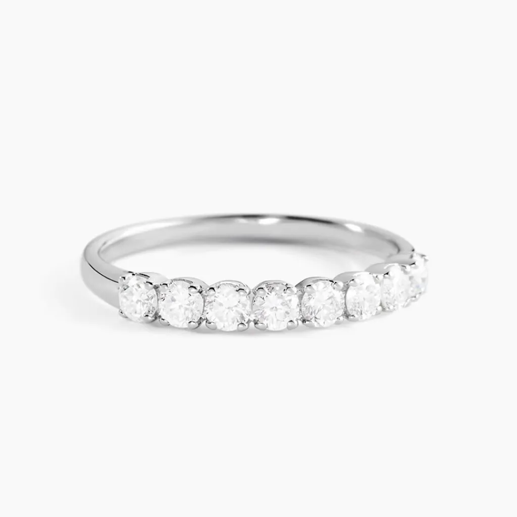 Histoire d'Or Demi-alliance Or Blanc Eloisa Diamant Synthetique Clearance