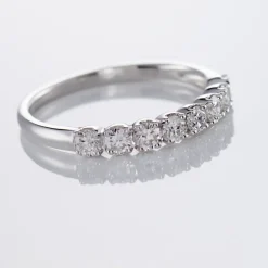 Histoire d'Or Demi-alliance Or Blanc  Eloisa Diamant Synthetique Online