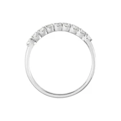 Histoire d'Or Demi-alliance Or Blanc Eloisa Diamant Synthetique