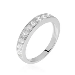 Histoire d'Or Demi-alliance Or Blanc  Valentine Diamant Synthetique Online