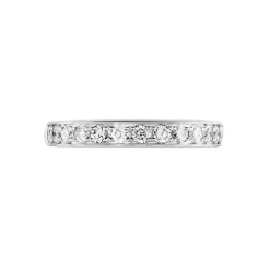 Histoire d'Or Demi-alliance Or Blanc  Valentine Diamant Synthetique Outlet