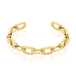 Histoire d'Or Jonc Hera Acier Dore Yonna Ouvert Forcat Large Discount