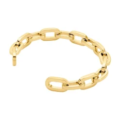 Histoire d'Or Jonc Hera Acier Dore Yonna Ouvert Forcat Large Discount