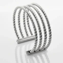 Histoire d'Or Jonc Ouvert Acier Blanc Galaad Hot