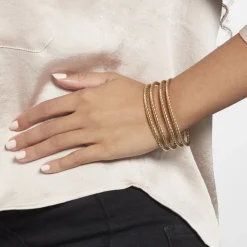 Histoire d'Or Jonc Ouvert Acier Doré Galaad Best