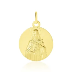 Histoire d'Or Médaille Or Jaune Sainte Thérèse