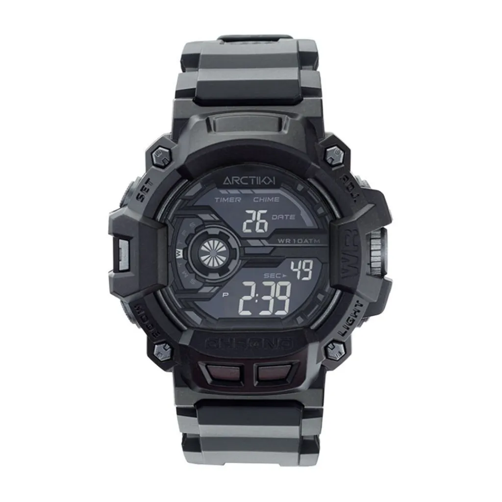 ARCTIK Montre Alliage cadran noir bracelet silicone noir Online