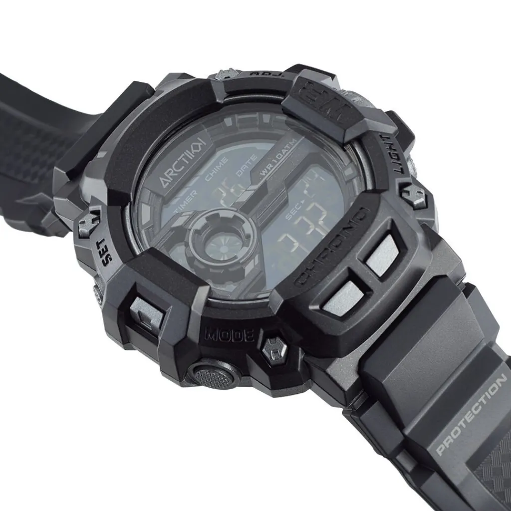 ARCTIK Montre Alliage cadran noir bracelet silicone noir Online