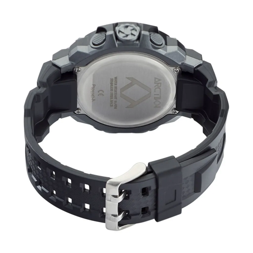 ARCTIK Montre Alliage cadran noir bracelet silicone noir Online