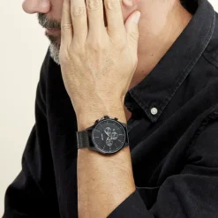 ARCTIK Montre Altitude Noir cadran noir fond noir bracelet acier noir Sale