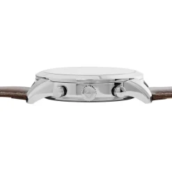 ARCTIK Montre Apex Crème cadran argenté fond cr&egrave;me bracelet cuir marron Outlet