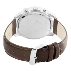 ARCTIK Montre Apex Crème cadran argenté fond cr&egrave;me bracelet cuir marron Outlet