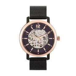 ARCTIK Montre Eclipse Noir cadran bicolore fond noir bracelet acier noir Best