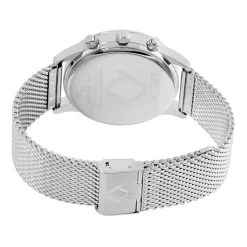 ARCTIK Montre Escale Noir cadran argenté fond noir bracelet acier argenté Clearance