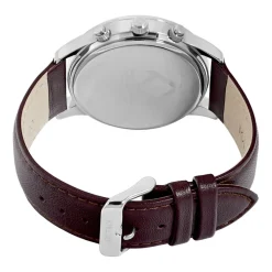 ARCTIK Montre Escale Vert cadran argenté fond vert bracelet cuir de vachette marron Sale