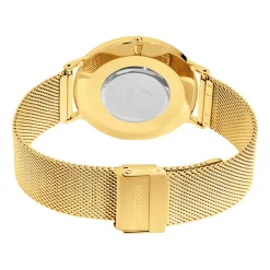 ARCTIK Montre Nomade Noir cadran doré fond noir bracelet acier doré Discount