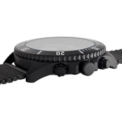 ARCTIK Montre Oxcal Noir cadran noir fond noir bracelet acier noir