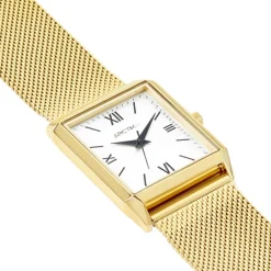 ARCTIK Montre Quark Argente cadran doré fond argenté bracelet acier doré Outlet