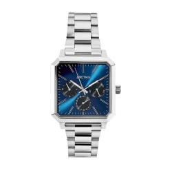 ARCTIK Montre Urbaine Bleu cadran argenté fond bleu bracelet acier argenté Sale