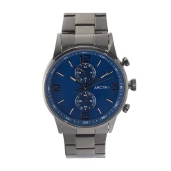 ARCTIK Montre Zenith Bleu cadran gris fond bleu bracelet acier gris Clearance