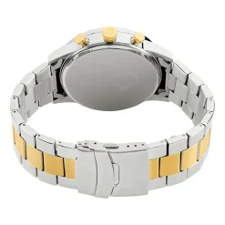 ARCTIK Montre Zenith Noir cadran argenté fond noir bracelet acier bicolore Hot