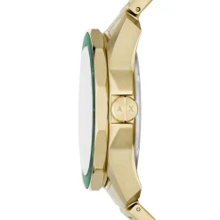 ARMANI EXCHANGE Montre Vert cadran doré fond vert bracelet acier doré Online