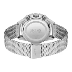 HUGO BOSS Montre Boss Admiral Vert cadran argenté fond vert bracelet acier argenté Discount