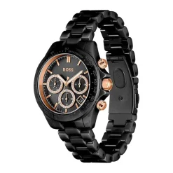 HUGO BOSS Montre Boss Novia Noir cadran noir fond noir bracelet céramique noir Discount