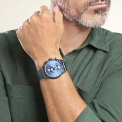 HUGO BOSS Montre Boss Skymaster Bleu cadran bleu fond bleu bracelet acier bleu Clearance