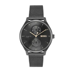 HUGO BOSS Montre Boss Tyler Noir cadran noir fond noir bracelet acier noir Best