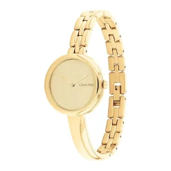 CALVIN KLEIN Montre Bangled Doré cadran doré fond doré bracelet acier doré Clearance