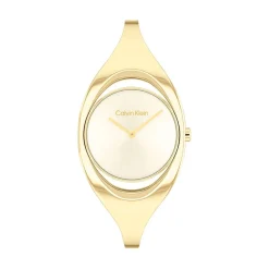 CALVIN KLEIN Montre Elated Champagne cadran doré fond champagne bracelet acier doré Best