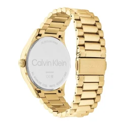 CALVIN KLEIN Montre Iconic Vert cadran doré fond vert bracelet acier doré Hot