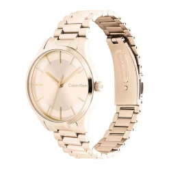 CALVIN KLEIN Montre Iconic Bracelet Rose cadran doré rose fond rose bracelet acier doré rose Clearance