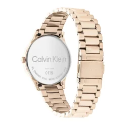 CALVIN KLEIN Montre Iconic Bracelet Rose cadran doré rose fond rose bracelet acier doré rose Clearance