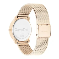 CALVIN KLEIN Montre Iconic Mesh Rose cadran doré rose fond rose bracelet acier rose Best