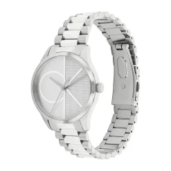 CALVIN KLEIN Montre Iconic Argenté cadran argenté fond argenté bracelet acier argenté Sale