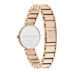 CALVIN KLEIN Montre Minimalistic T Bar Argent cadran doré rose fond argenté bracelet acier doré rose Discount