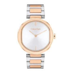 CALVIN KLEIN Montre Sensation Argenté cadran bicolore fond argenté bracelet acier bicolore Best