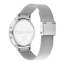 CALVIN KLEIN Montre Timeless 2h Argent cadran argenté fond argenté bracelet acier argenté Hot