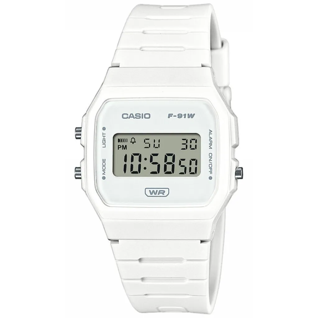 CASIO COLLECTION Montre cadran blanc bracelet résine blanc Outlet